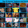 Top 25 Heroes' Sadness and Sorrow