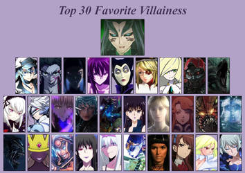 Top 30 Favorite Villainess by artdog22