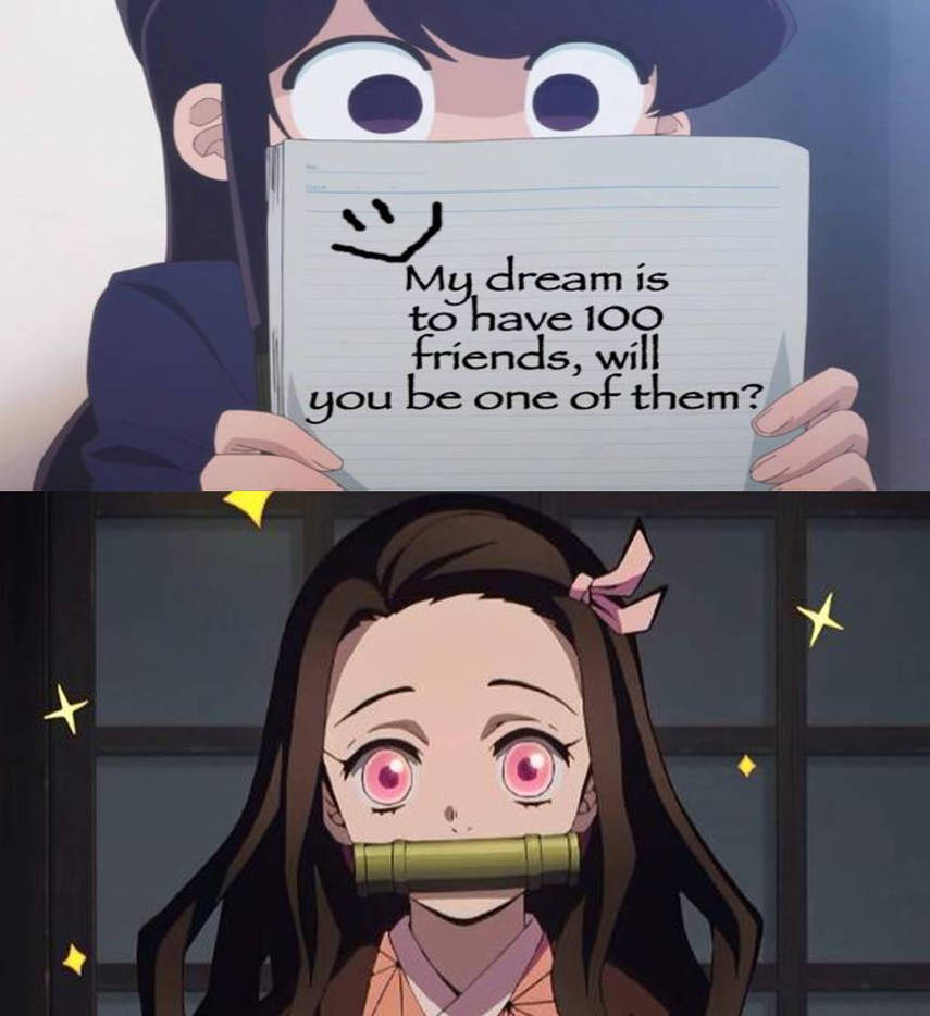Komi asks Nezuko to be her Friend by artdog22 on DeviantArt