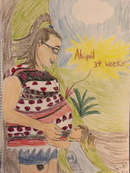 Abigail 34 Weeks Maternity Drawing 