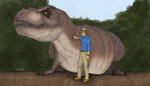 Dr. Grant and Tyrannosaurus