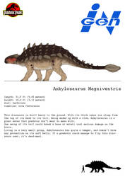 Ankylosaurus InGen File by March90