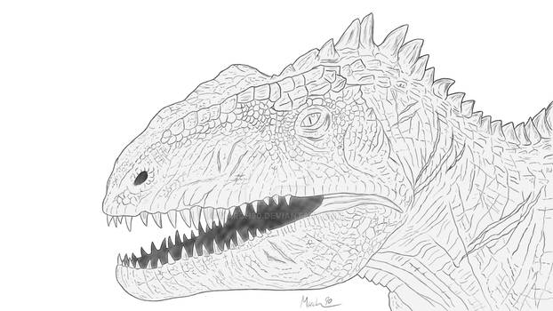 Giganotosaurus close-up sketch