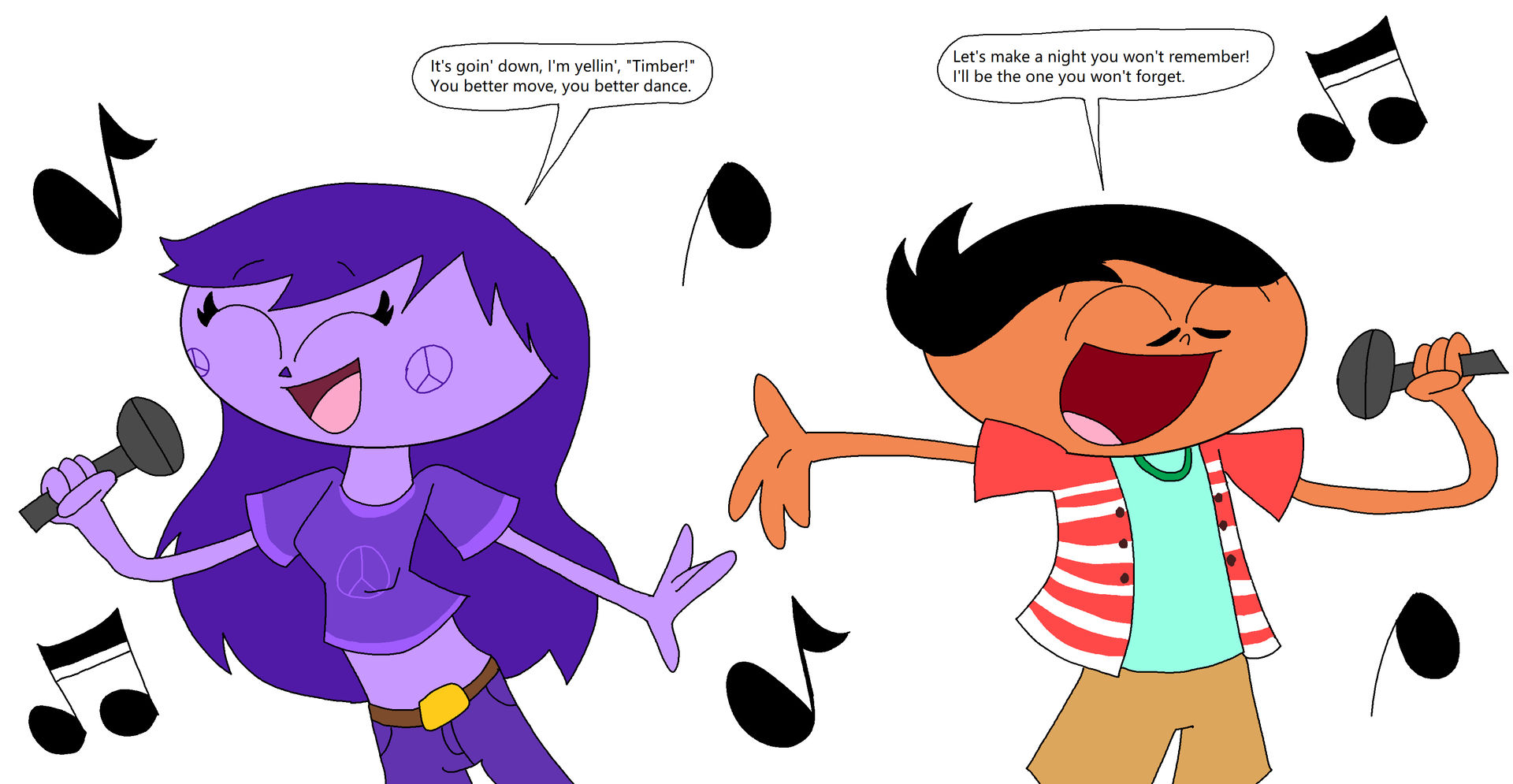 Singing Together by LapisDrawsStuff on DeviantArt