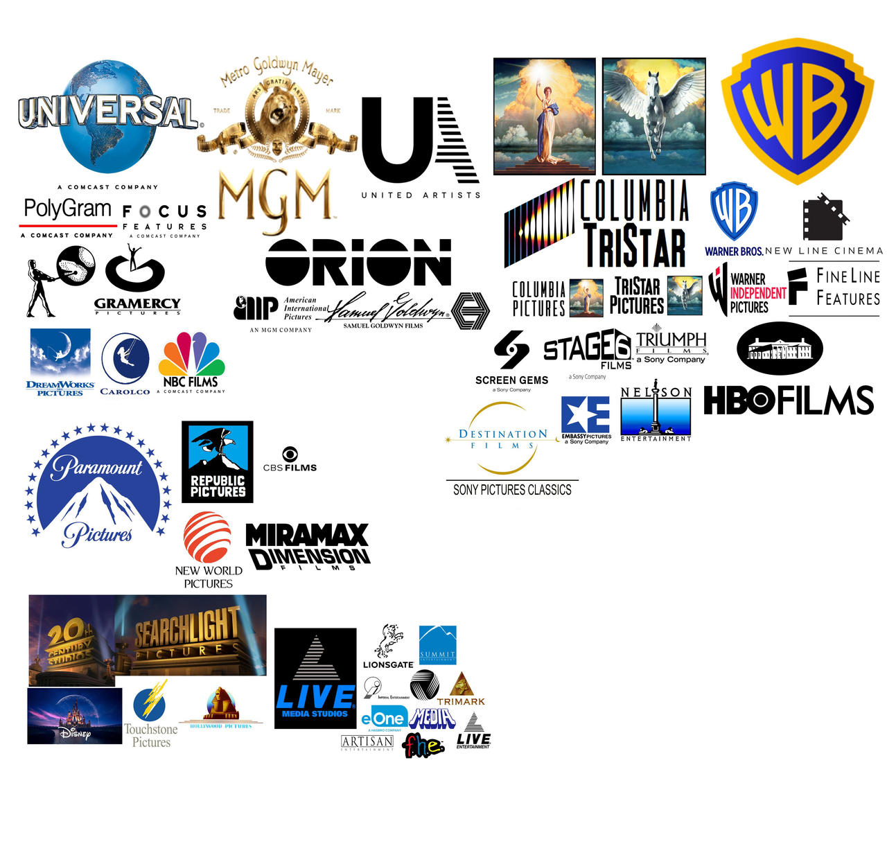 The Logos Of My Favorite Movie Studios by TheAgentmanMMT on DeviantArt