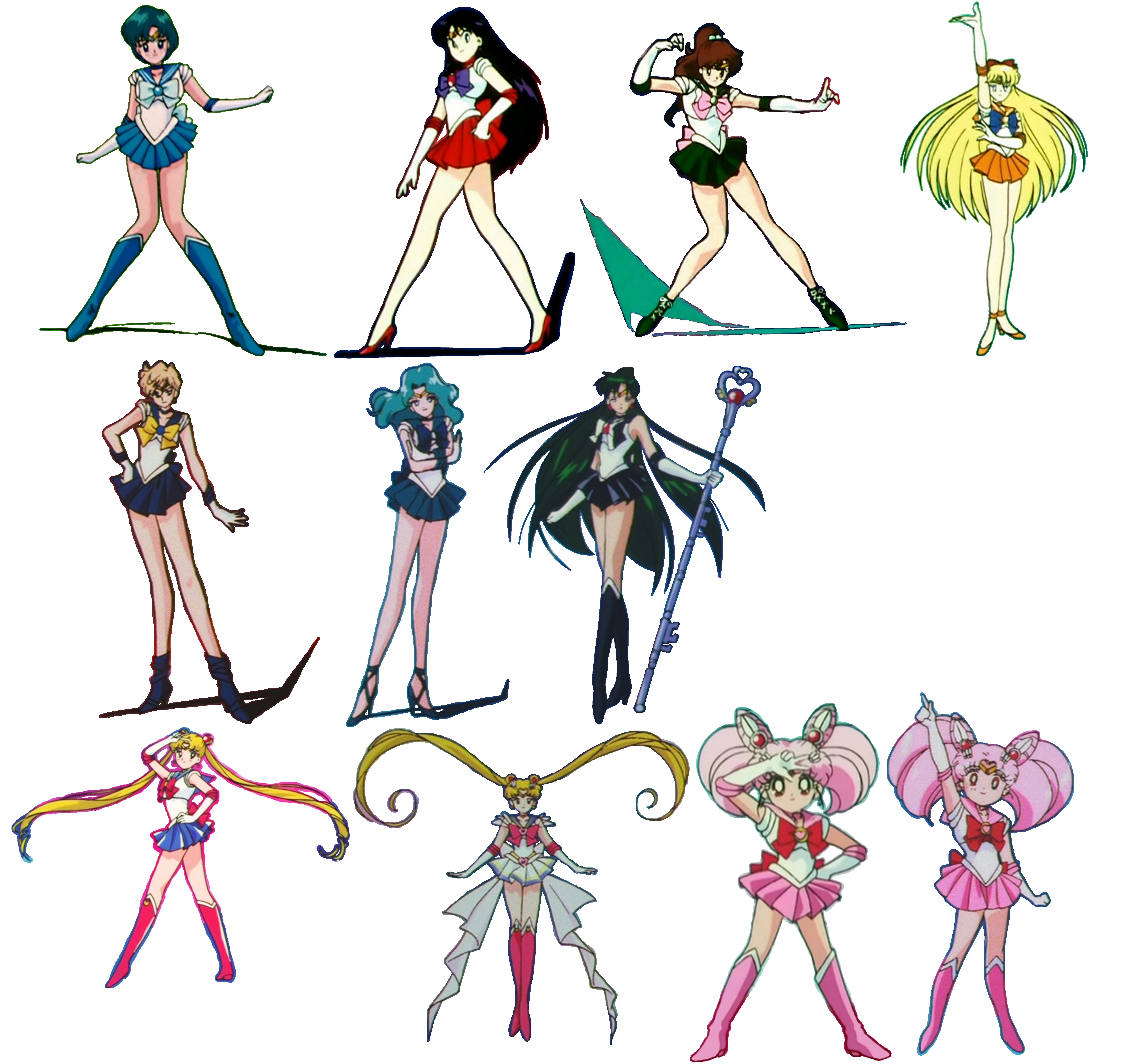 Sailor Moon S Pose Bank Cels (12-3-94 and 12-4-94) by Sailor Moon S Pose Bank Cels (12-3-94 and 12-4-94) by