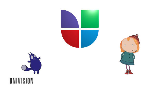 Univision ID with Peg and Cat and the 1990 Logo