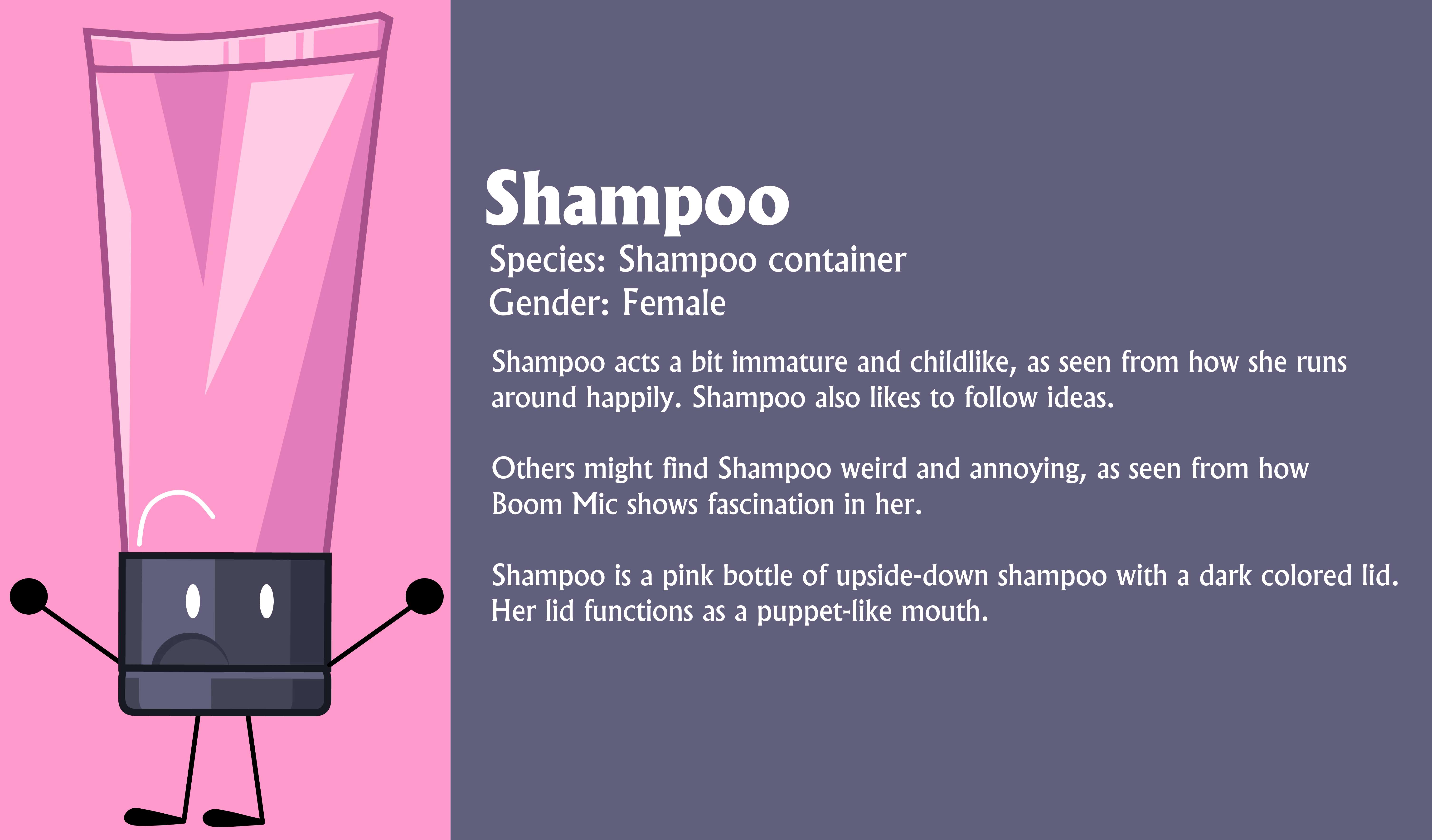 Shampoo character discount