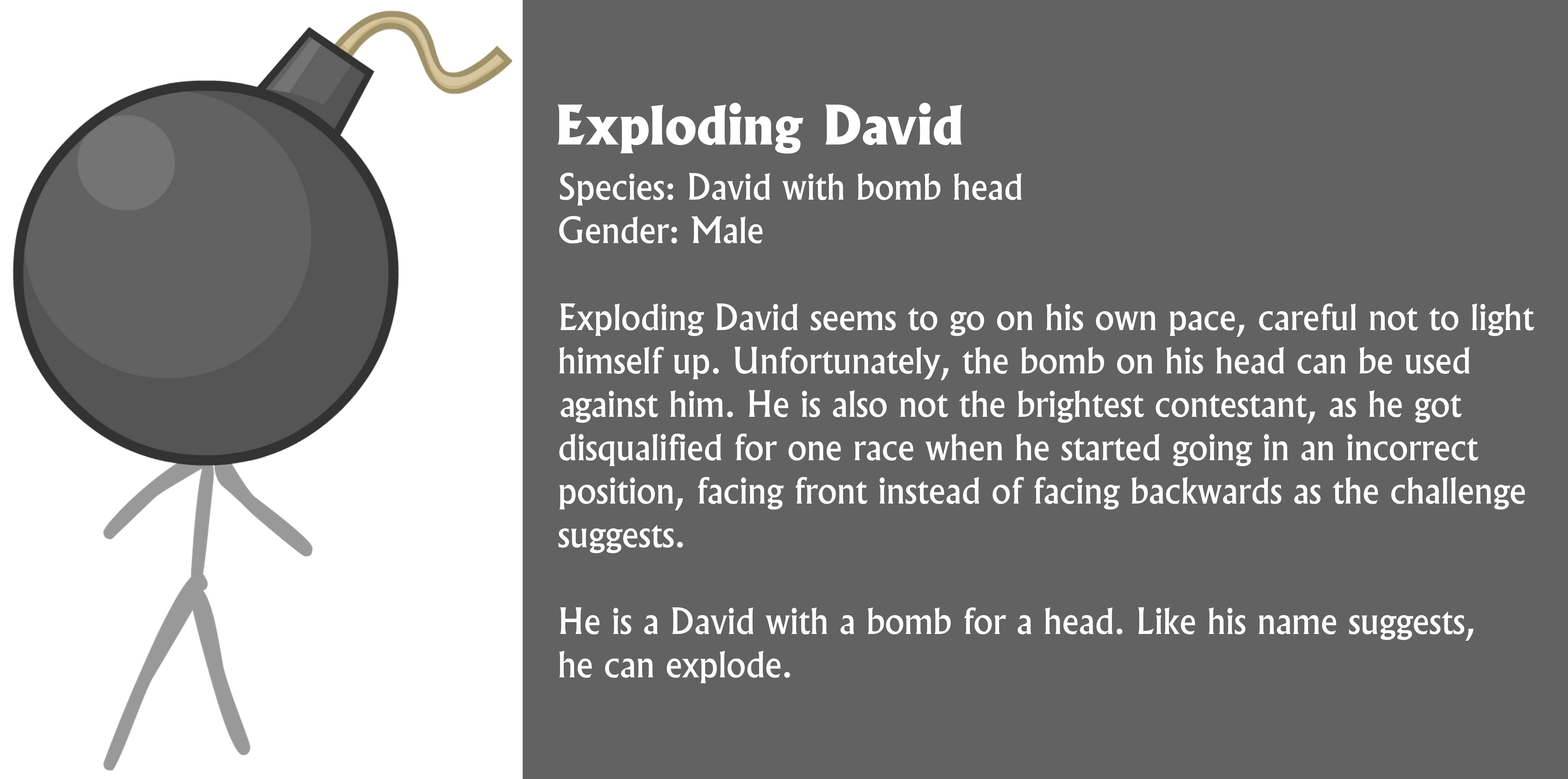 Exploding Endings 3 Characters Exploding David's Character Profile by lukesamsthesecond on DeviantArt