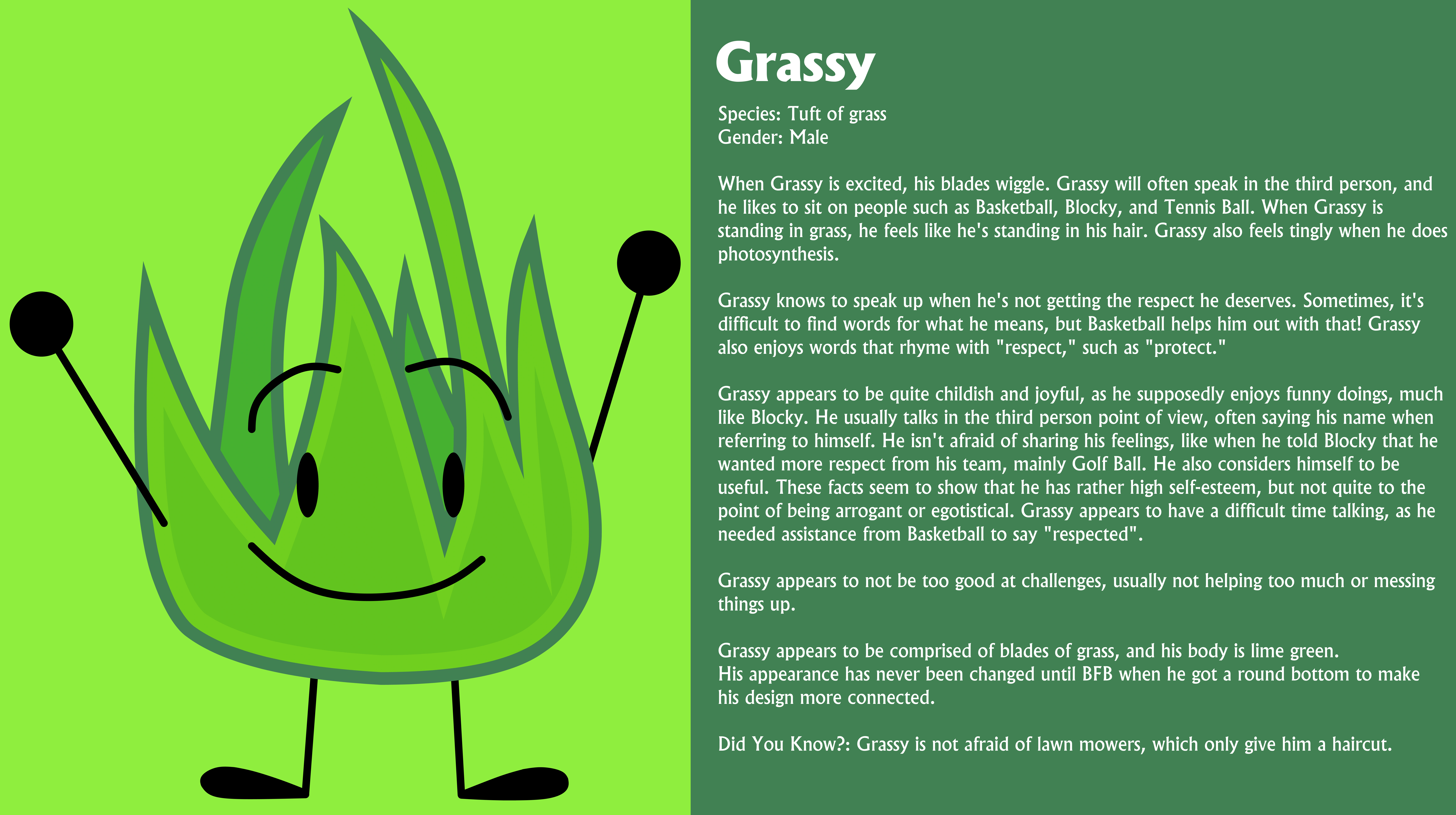 images Grassy Bfb Characters deviantart