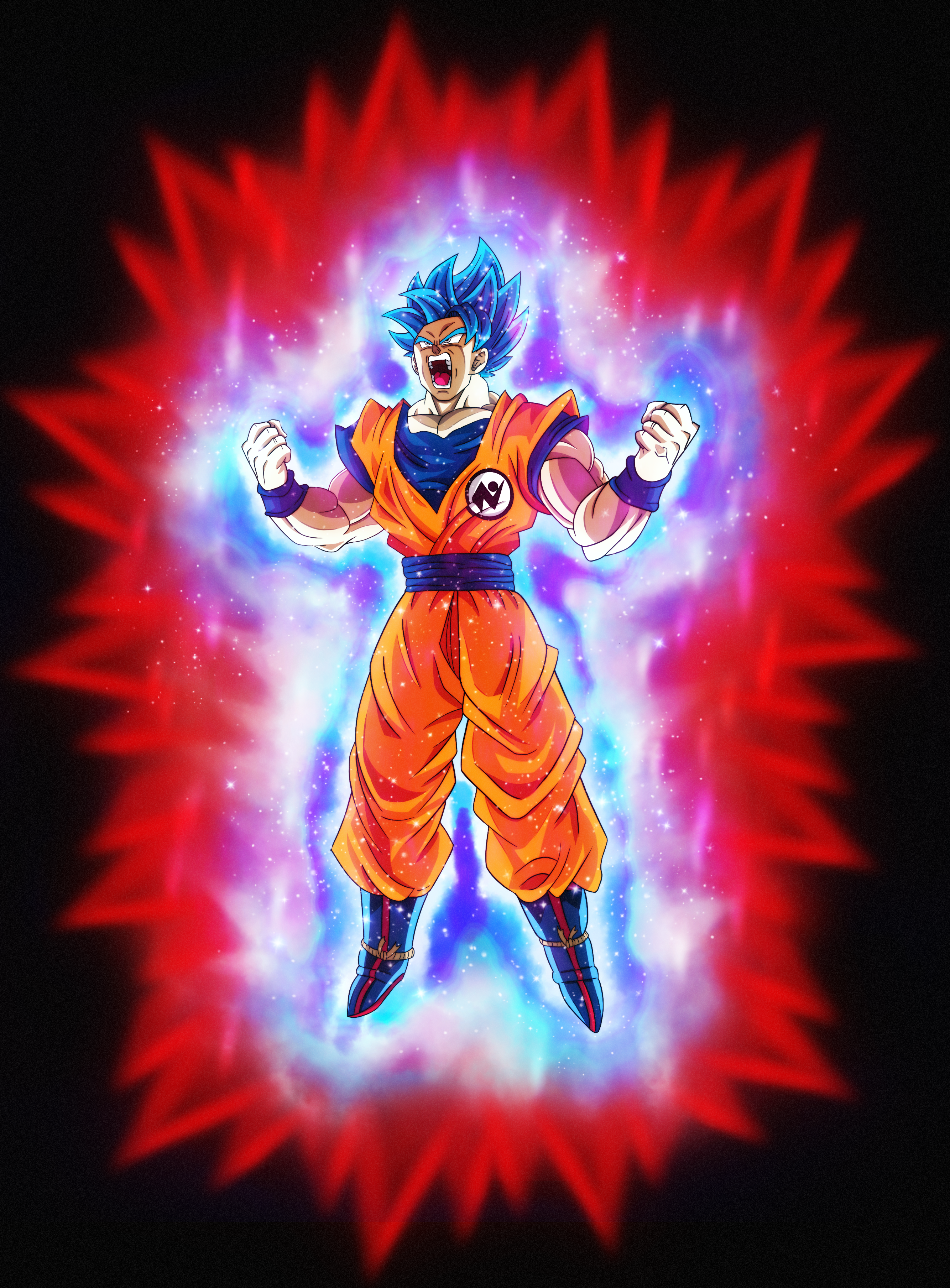 Goku Super Saiyan Blue Kaioken by penandpaper64 on DeviantArt