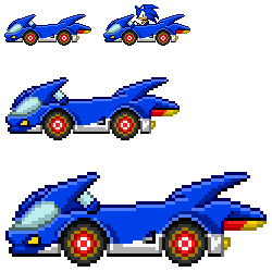 Sonic SASASR Car Sprite