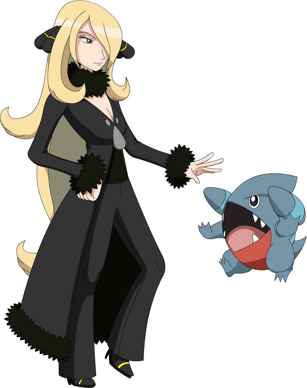 Smash - Cynthia and Gible .:Fixed:.