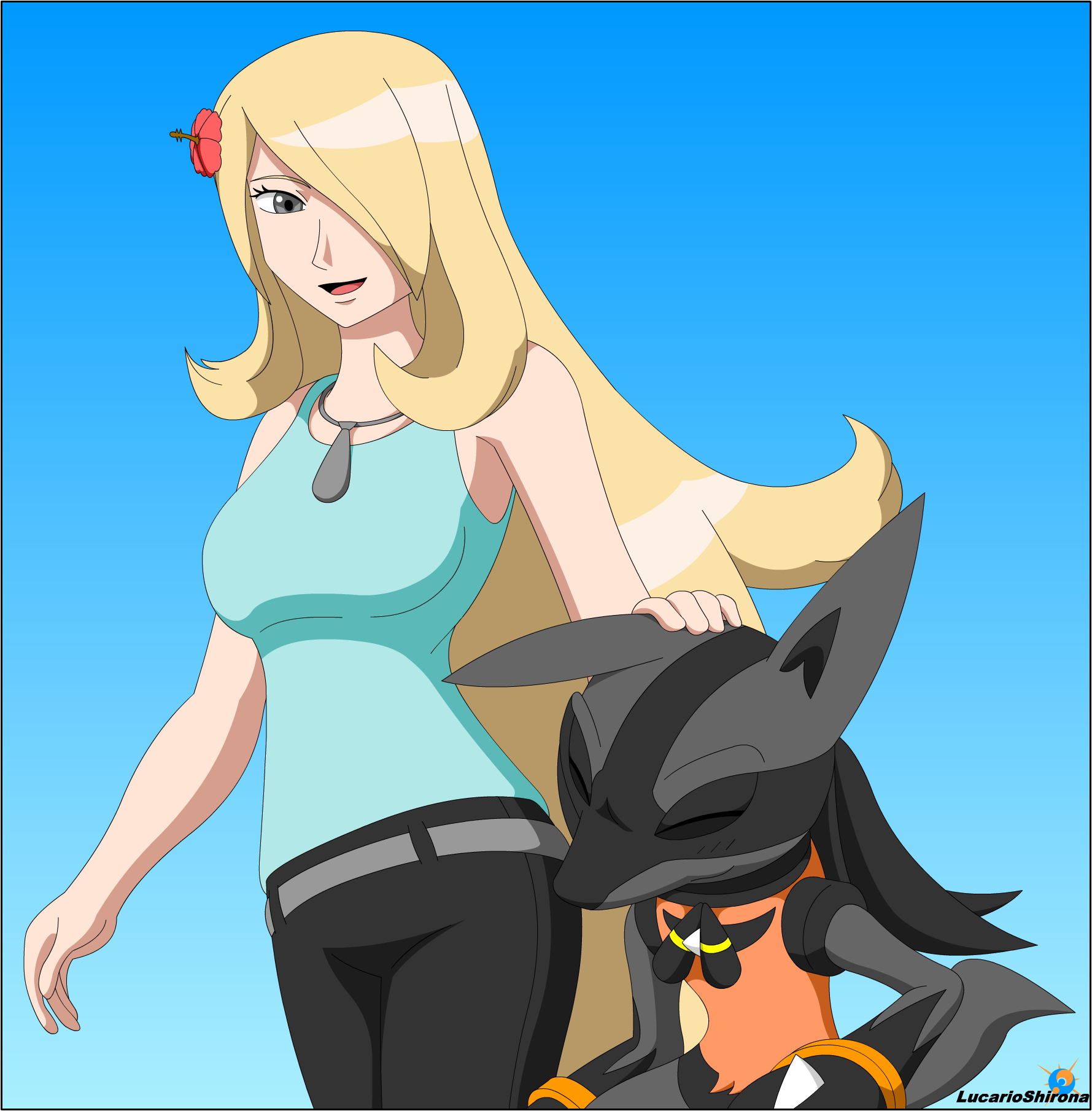 Cynthia's Alola Outfit - Jacket Off