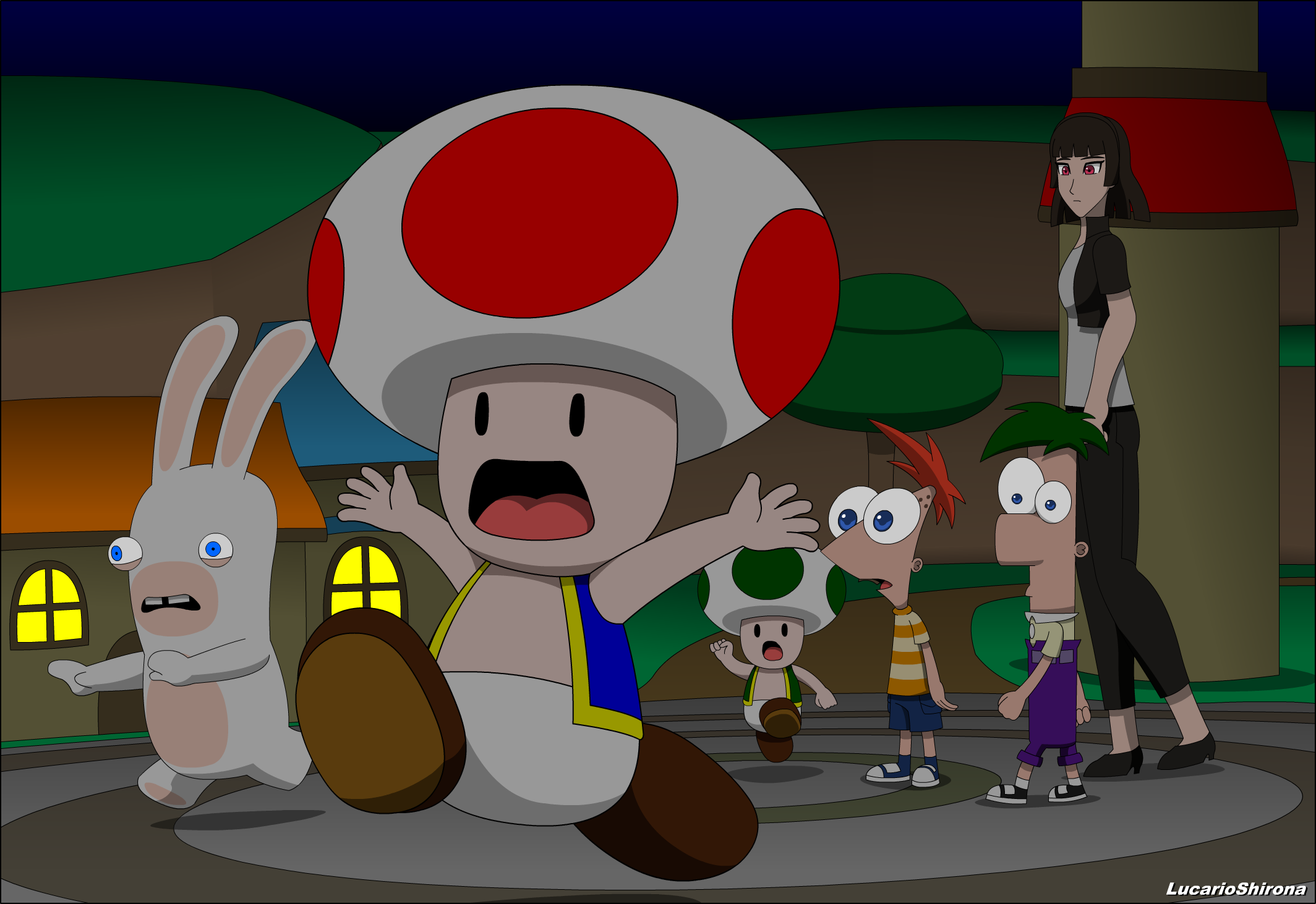 Scared Toadstool Shattered Dimensions - Toads Running Scared by LucarioShirona on DeviantArt