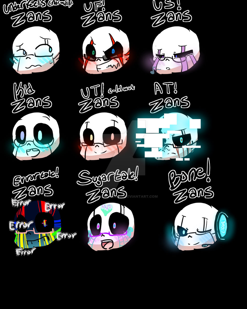 Zamn Undertale DIFFERENT ZANS'! by Underfeels-AU on DeviantArt