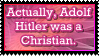 Hitler was Christian