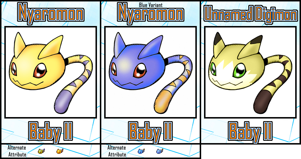 Nyaromon Variants by Digivolutenary on DeviantArt