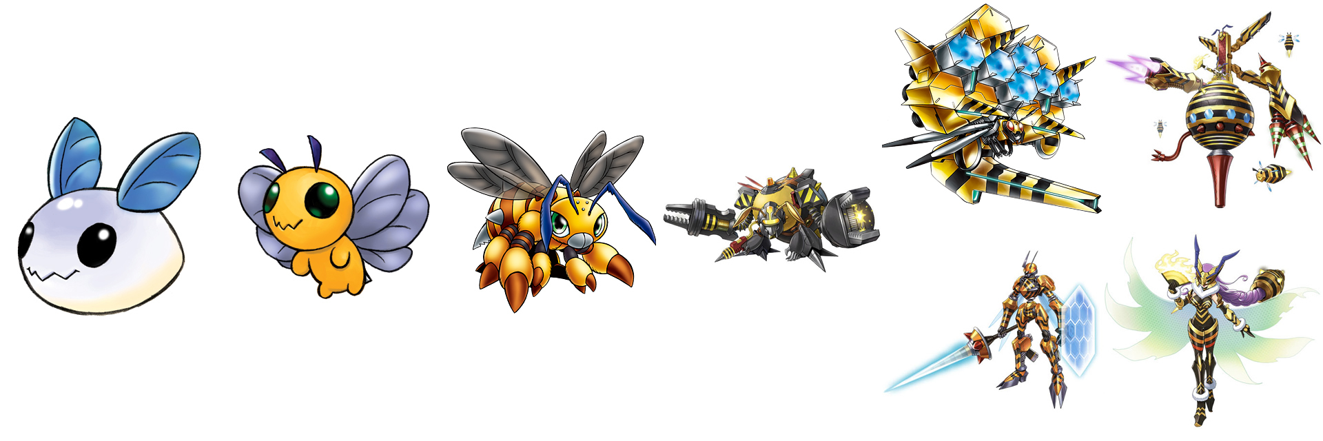 Funbeemon (Queenbeemon) Line by Digivolutenary on DeviantArt