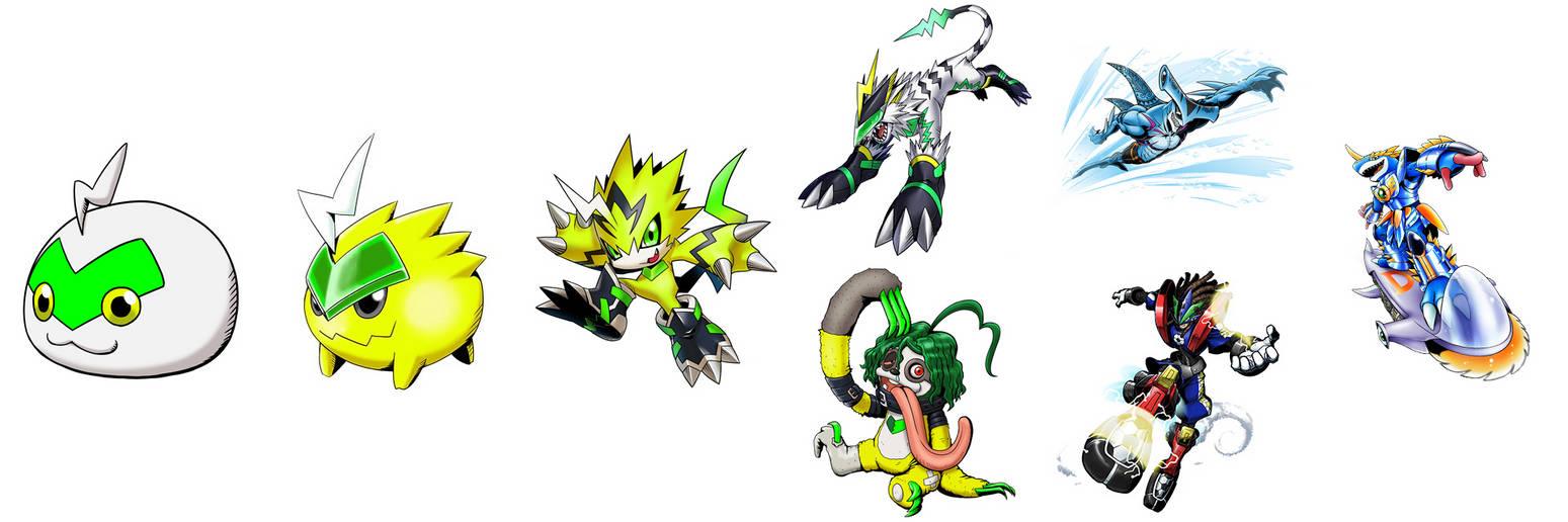 Pulsemon (Surfimon) Line by Digivolutenary on DeviantArt
