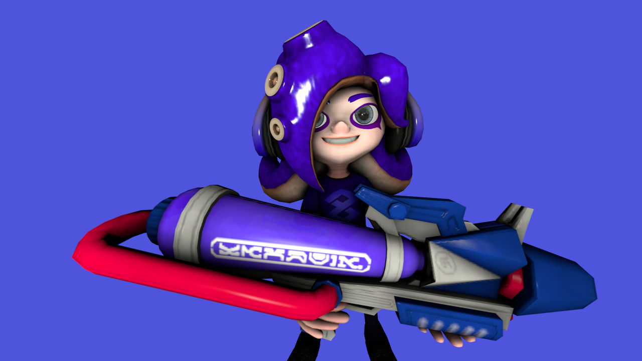 Octoling holding Splattershot Pro by SuperKoopa6423 on DeviantArt