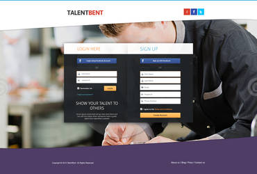 Signup landing page for sale