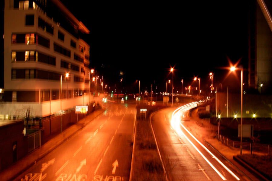 Basingstoke city lights.