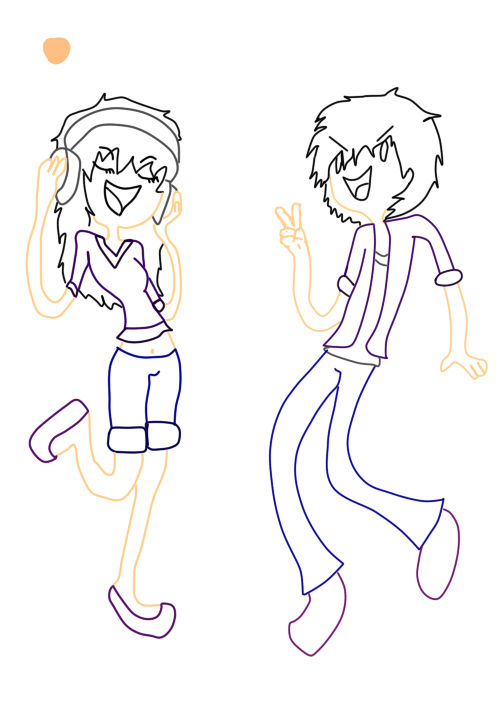 Alexa and Alex Line art by MarianaSpaghetti on DeviantArt
