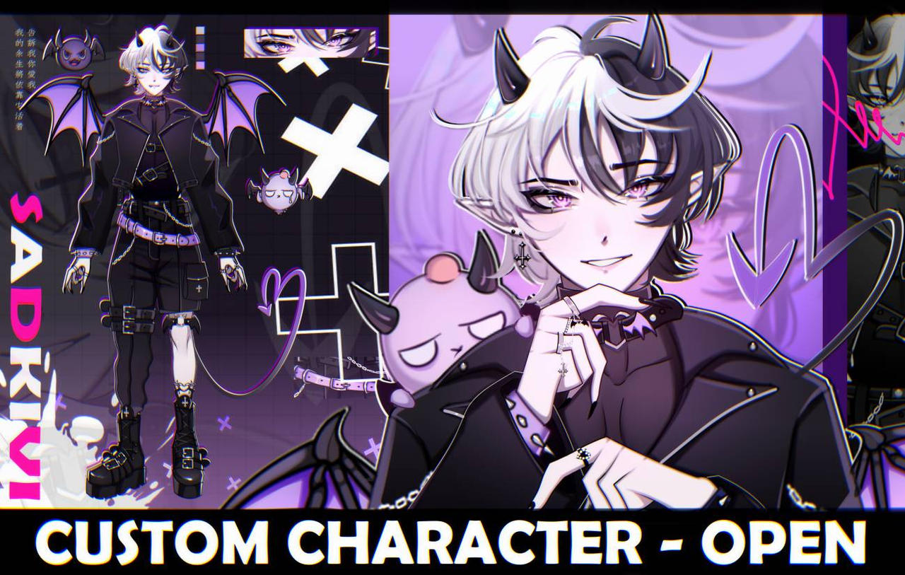 Character And Custom Example CUSTOM CHARACTER DESIGN - OPEN by SadKivi on DeviantArt