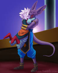 Beerus and Shin HUGGLE