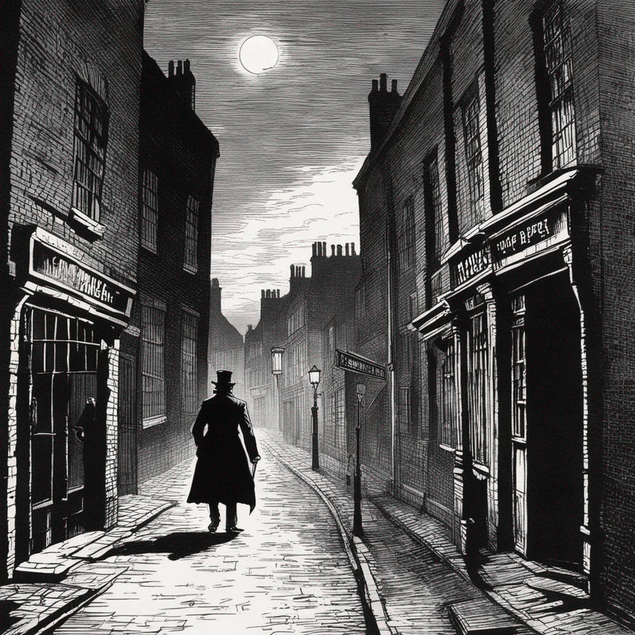 Jack The Ripper Night back of jack the ripper prowling at night in White by pentrell05 on ...