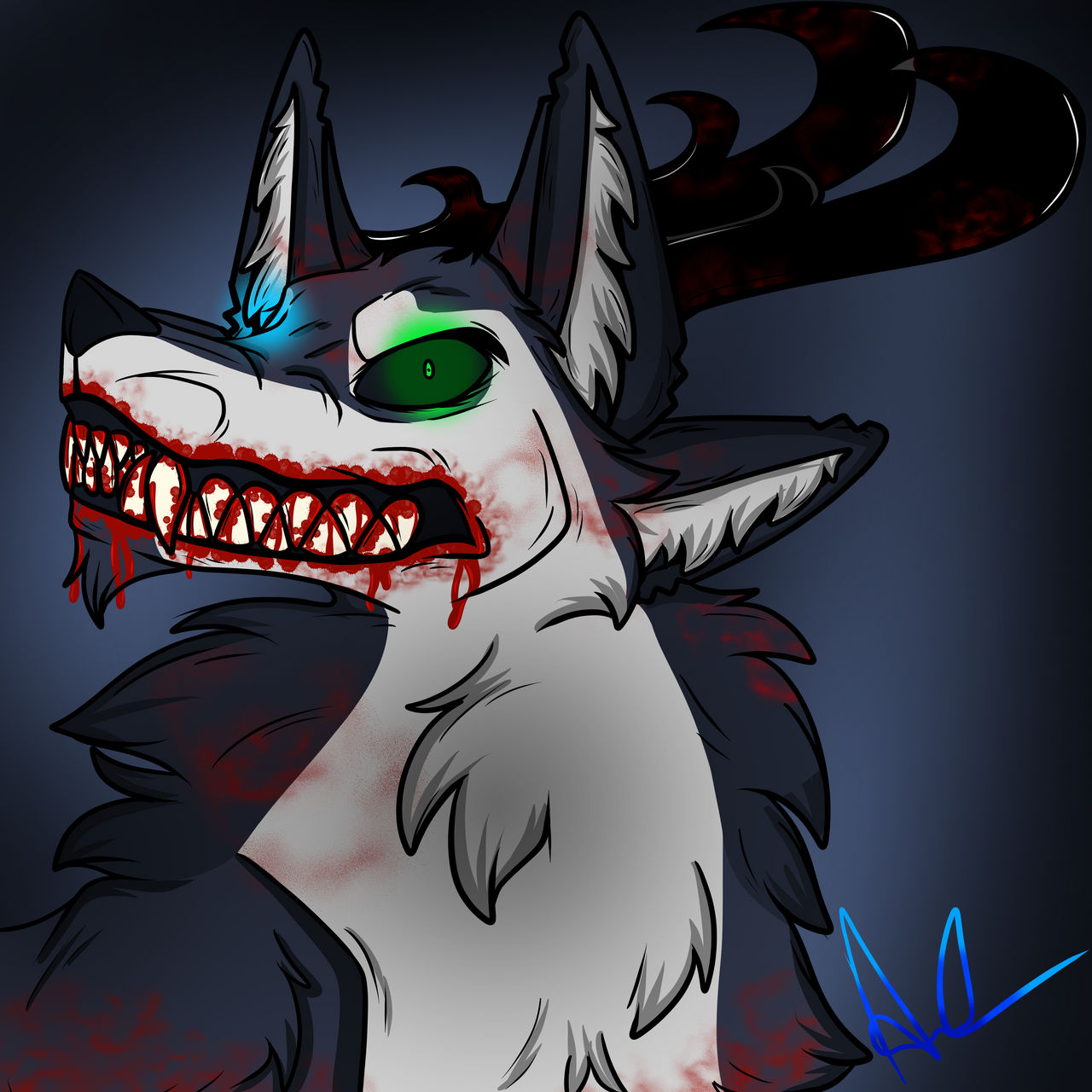 Bloodied Wendigo Luna by LunaRaiye on DeviantArt
