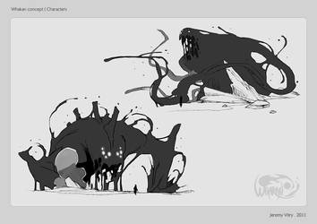 Sketches dark monsters