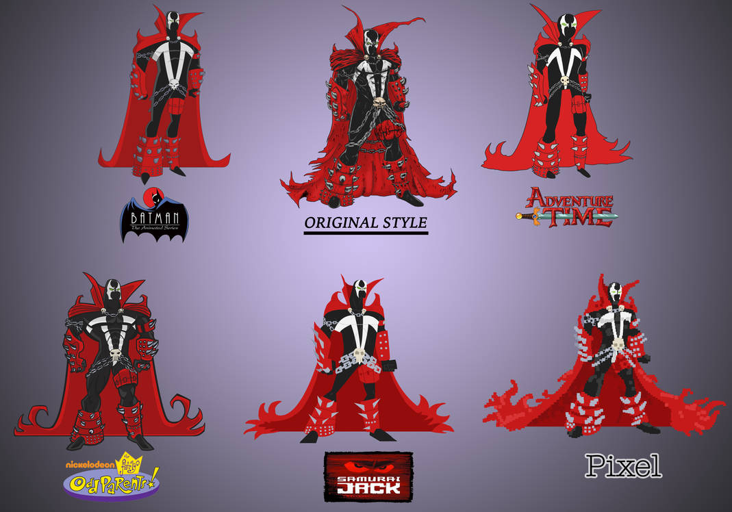 Spawn in Different Styles by dethcorebadman on DeviantArt