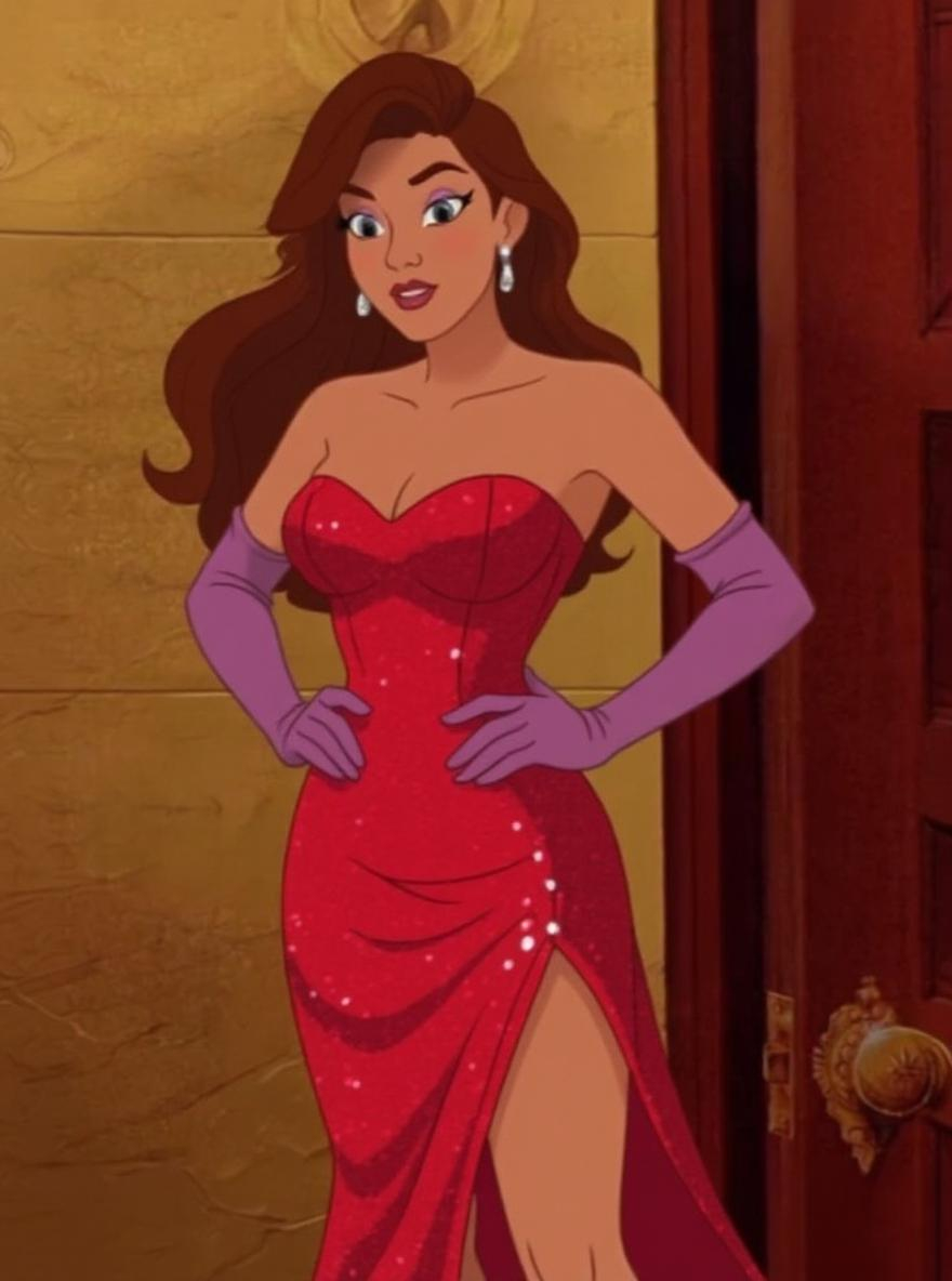 Jessica Rabbit Avatar Anastasia wearing Jessica Rabbit's dress by NightlyWhisper321 on DeviantArt