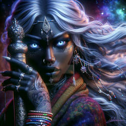 Dark Skinned Beauty and Steel Vajra 8659