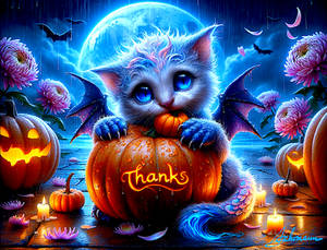 Halloween Cutie Hybrid DragKitten (Thanks) 1775