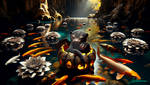 Halloween Cutie Black Otter in Pumpkin 1693