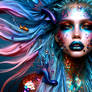 Fantasy and Colorful DragMermaid Realistic Beauty