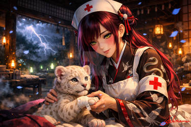 Little Survivor Leopard Cub and its Japanese Nurse