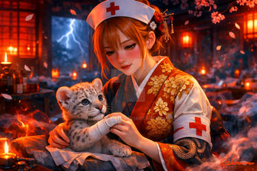 Little Survivor Leopard Cub and its Japanese Nurse