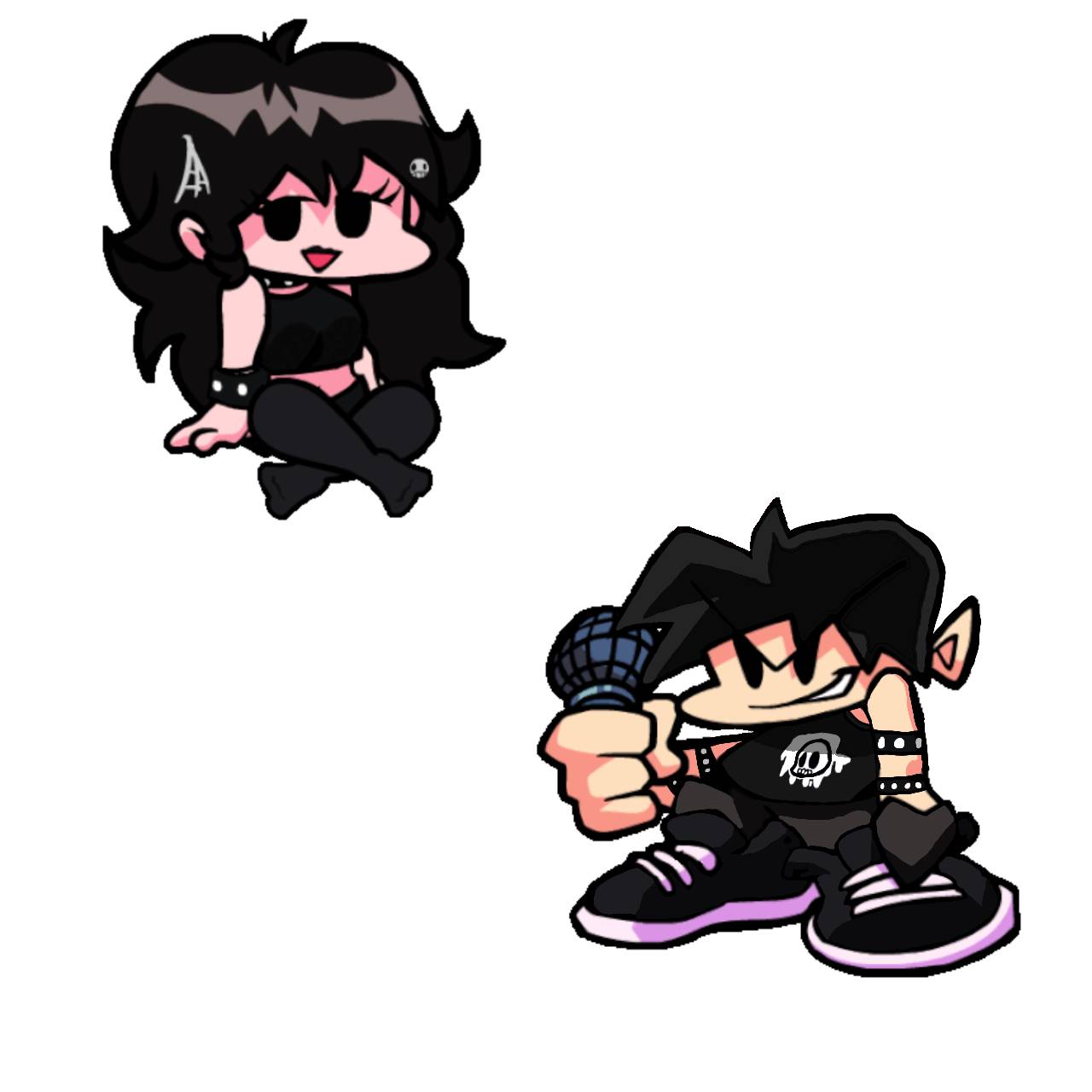 Goth Fnf Mod Fnf bf goth outfit by Thegachatuber4724 on DeviantArt