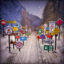 900 Snowy Traffic Signs Collection - Game Ready