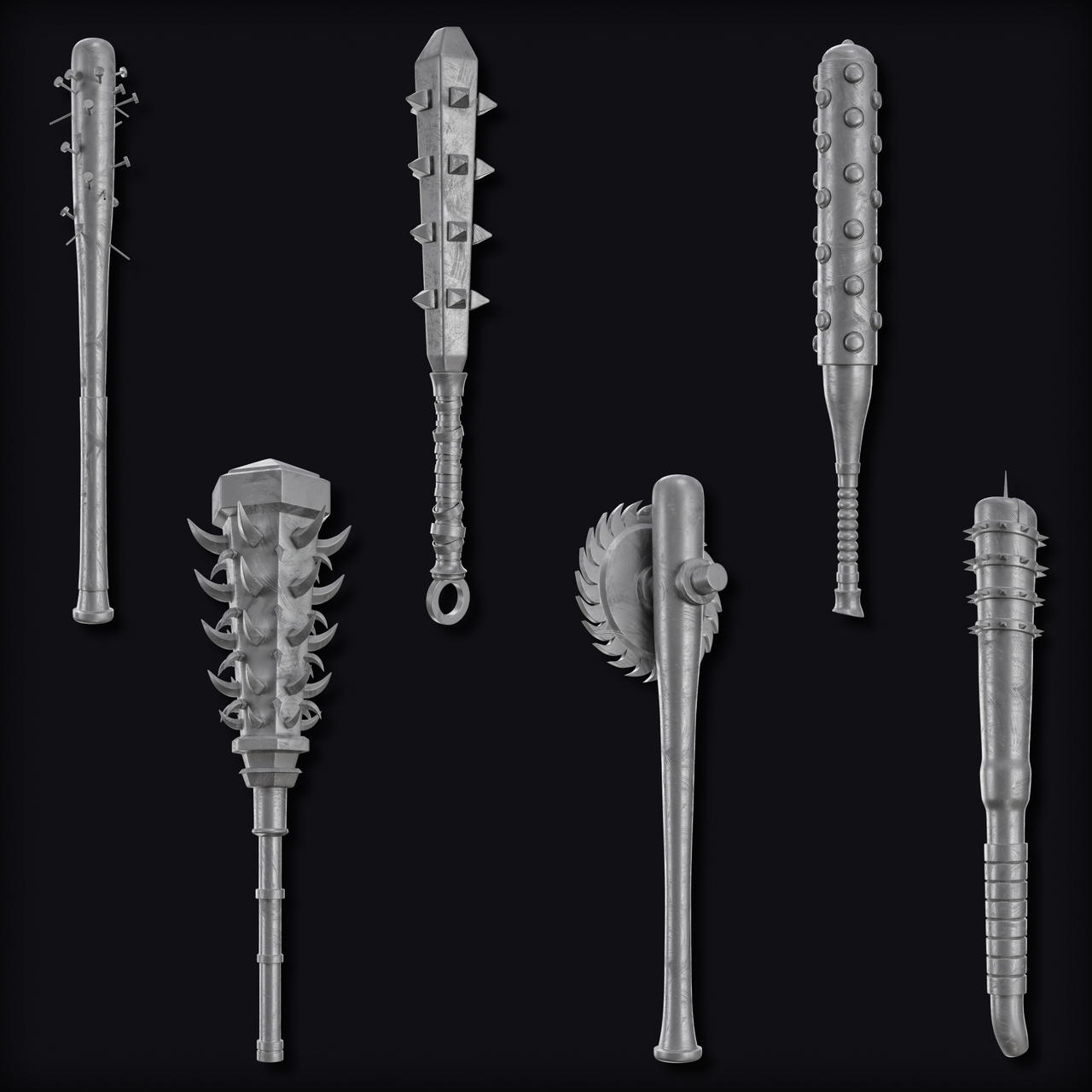 6 Medieval Cudgel Base Mesh