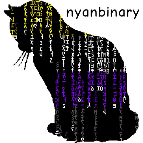 Nyanbinary nyanbinary kitty by blinkies-cafe on DeviantArt