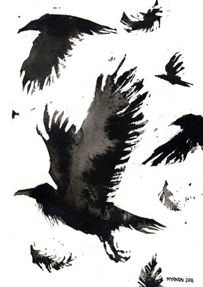 Ink Raven Ink ravens 02 by Myrntai on DeviantArt