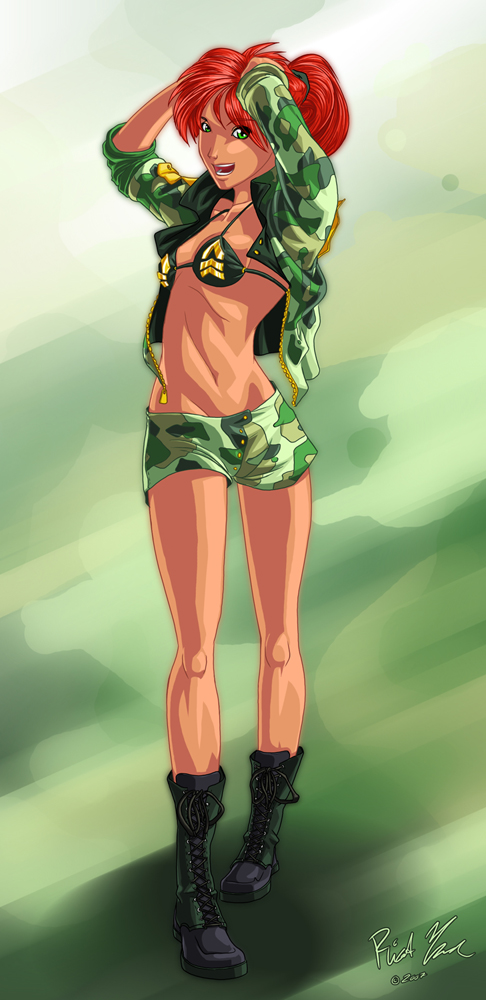 Military pinup girl