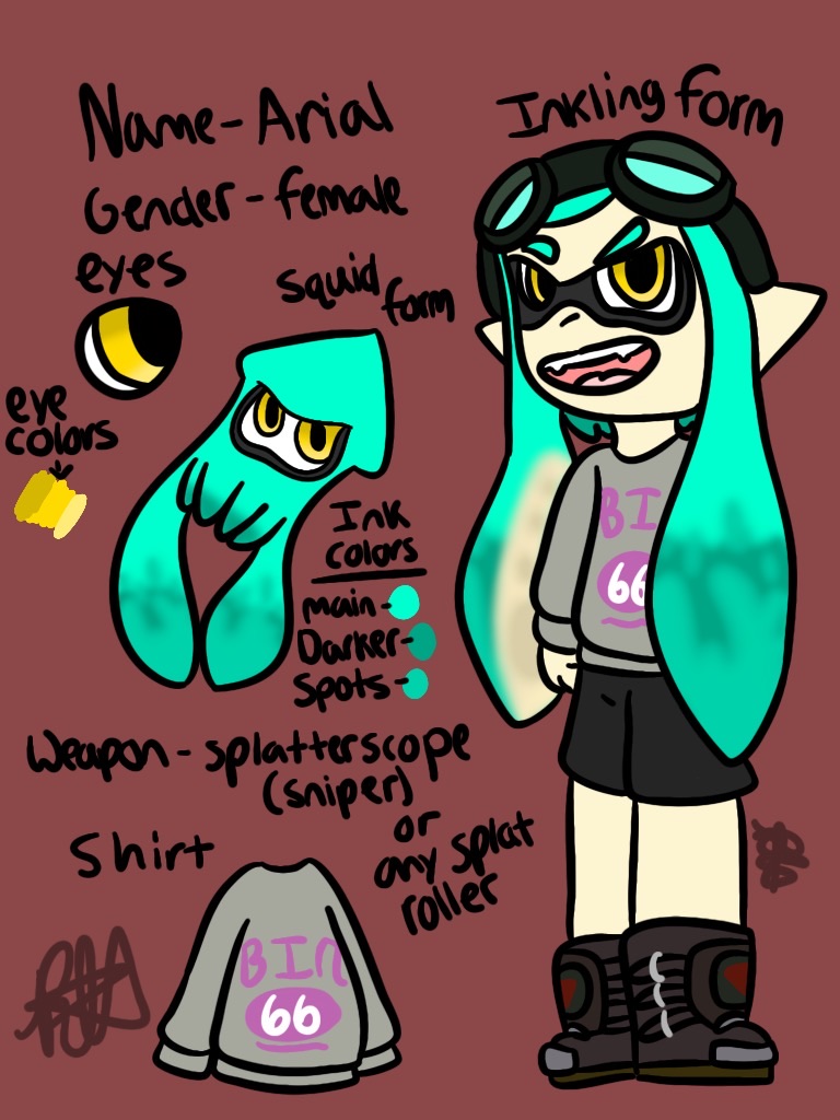 Splatoon oc by rainbowlilyartist on DeviantArt