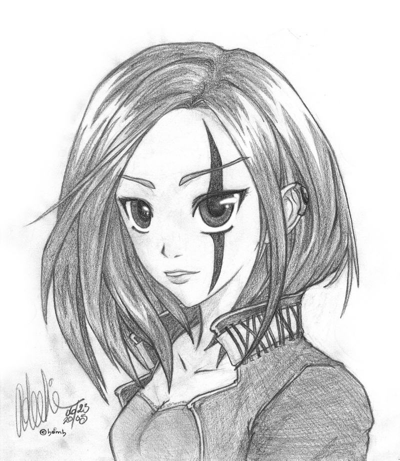 The Girl With A Scar Pencil By Bommie On Deviantart