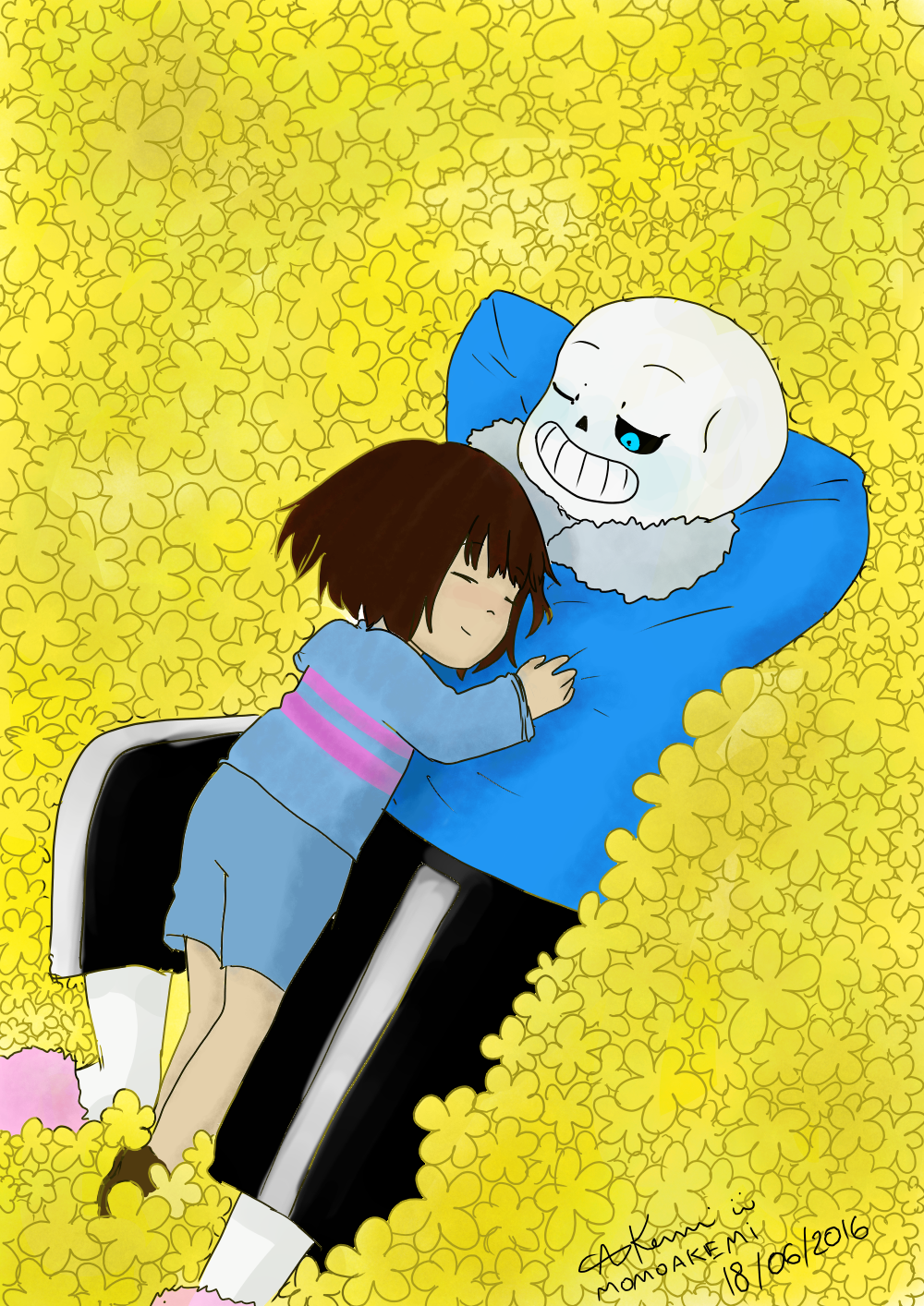 Undertale Sans And Frisk By Momoakemi On Deviantart Undertale Sans And Frisk By Momoakemi On Deviantart